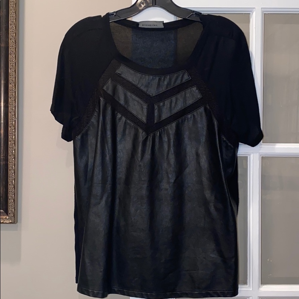 Boundary Faux Leather T-Shirt